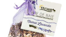 Sare de baie ritual aromaterapeutic cu namol si lavanda, 63 g, Techir