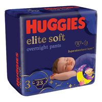 Scutece chilotel de noapte Elite Soft Pants Overnight Nr.3, 6-11kg, 23 bucati, Huggies - 1