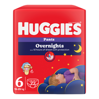 Scutece chilotel de noapte Overnights, Nr.6, 15-25 kg, 22 bucati, Huggies - 1