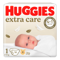 Scutece Extra Care Nr.1, 2-5 kg, 50 bucati, Huggies - 1