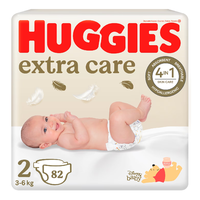 Scutece Extra Care Nr.2, 3-6 kg, 82 bucati, Huggies - 1