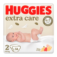 Scutece Extra Care Nr.2, 3-6kg, 58 bucati, Huggies - 1