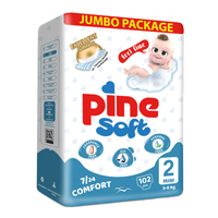 Scutece mini Soft, 3-6 kg, 102 bucati, PINE - 1