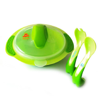 Set boluri in forma de morsa cu tacamuri, verde, PUR - 1