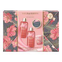 Set pentru ingrijire corporala cu lumânare, Tropical Paradise, 4 piese, Baylis & Harding - 1