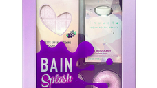 Set Splash Bath, spuma de baie, tableta si gogosi efervescente, Blueberry, Inuwet