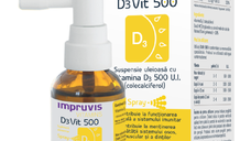 Suspensie uleioasa cu Vitamins D3Vit 500UI Spray, 20ml, Impruvis