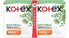 Tampoane absorbante Natural Normal, 16 bucati, Kotex