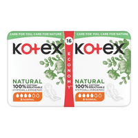 Tampoane absorbante Natural Normal, 16 bucati, Kotex - 1