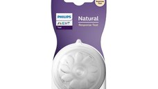 Tetina cu debit mediu Natural Response, 3 luni+, SCY964/02, 2 bucati, Philips Avent