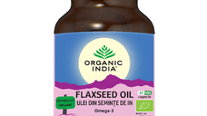 Ulei din seminte de in organic, Omega-3, 60 capsule, Organic India