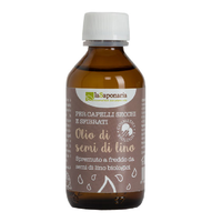 Ulei organic de seminte de in pentru par uscat si fragil, 100ml, La Saponaria - 1