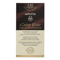 Vopsea de par My Color Elixir Light Brown Red Mahogany 5.65, 155 ml, Apivita - 1