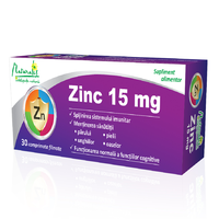 Zinc 15mg, 30 comprimate, Naturalis - 1