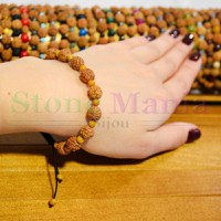 Bratara rudraksha 8mm si coral fosilic 4mm - 2