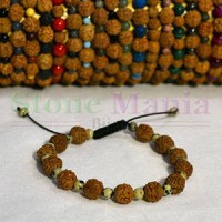 Bratara rudraksha 8mm si jasp dalmatian 4mm - 1