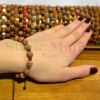 Bratara rudraksha 8mm si obsidian 4mm - 2