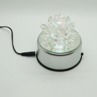 Masa suport rotativ cu lumina pentru cristale led multicolor oglinda - 4