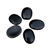 Piatra terapeutica worry stone obsidian 30-40mm - 1