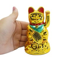 Pisica norocoasa maneki neko aurie 11cm - 3