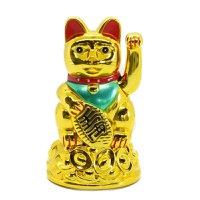 Pisica norocoasa maneki neko aurie 11cm - 1