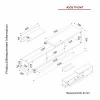 Ansamblu Comoda TV Asos Alb - 4