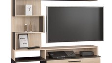 Ansamblu Comoda TV Jasper Wenge 151.5x37.5x169.5 cm