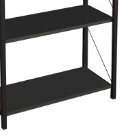 Biblioteca Draizy melamina antracit metal negru 60x30x150 cm - 3