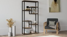 Biblioteca Emina Walnut-Negru