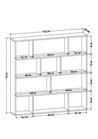 Biblioteca Hodbi - Alb, Antracit - 4