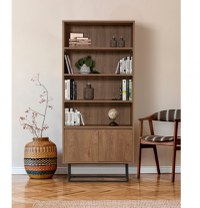 Biblioteca Rea Walnut-Negru - 1