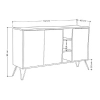 Bufet Clara Oak 142x35.5x82 cm - 4