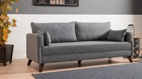 Canapea Extensibila, 3 Locuri Bella Sofa Bed Gri - 2