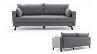 Canapea Extensibila, 3 Locuri Bella Sofa Bed Gri - 6