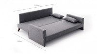 Canapea Extensibila, 3 Locuri Bella Sofa Bed Gri - 8