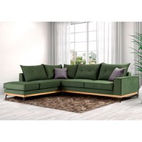 Coltar Dreapta Luxury II Verde Inchis Antracit - Negru 290x235x90 cm - 2