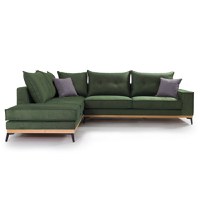 Coltar Dreapta Luxury II Verde Inchis Antracit - Negru 290x235x90 cm - 3