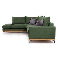 Coltar Dreapta Luxury II Verde Inchis Antracit - Negru 290x235x90 cm - 4