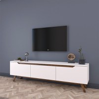 Comoda TV Kasandra Alb 180x35x48.5 cm - 2