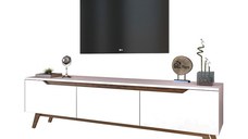 Comoda TV Kasandra Alb 180x35x48.5 cm