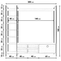 Comoda TV Mat Sİyah Demirli Tv ünitesi L515 - 7