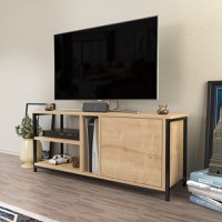 Comoda TV Neola - Negru, Oak - 3