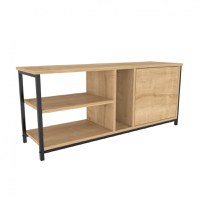 Comoda TV Neola - Negru, Oak - 4