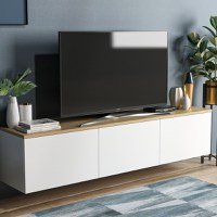 Comoda TV Neon Alb-Oak - 6