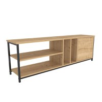 Comoda TV Oneida - Negru, Oak - 4