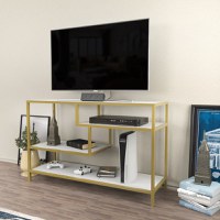 Comoda TV Robbins - Gold, Alb - 3