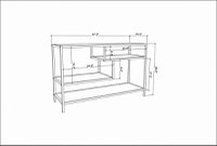 Comoda TV Robbins - Gold, Alb - 6