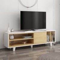 Comoda TV Rosmar - Alb, Oak - 1