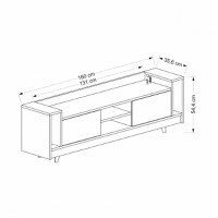 Comoda TV Tyler - Oak, Antracit - 5