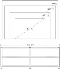 Comoda Vasagle, 140x39x52cm - 5